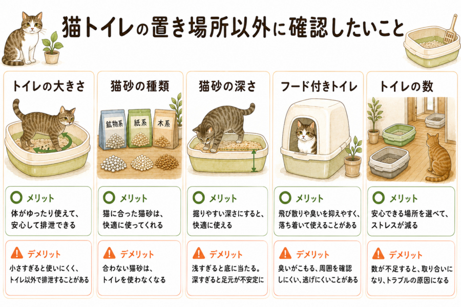 猫トイレ　置き場所以外に必要なこと