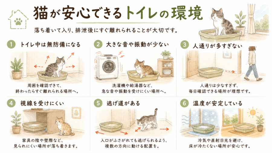 猫　トイレ　環境　安心