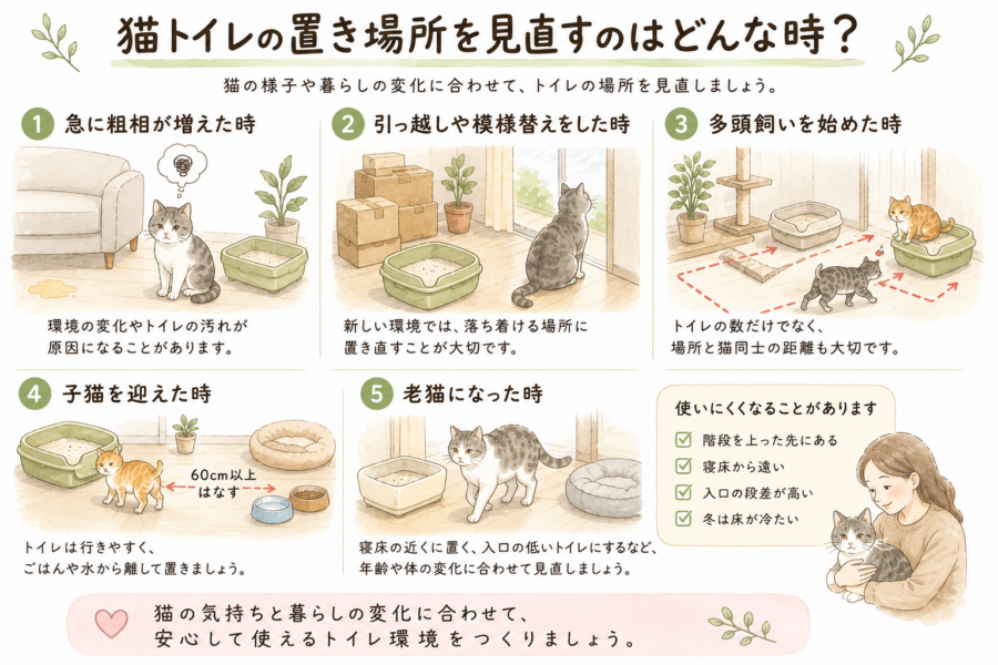 猫トイレ　置き場所　見直す　タイミング
